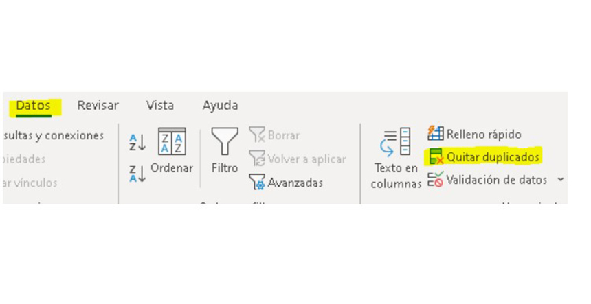herramientas de eliminación de duplicados cursos excel